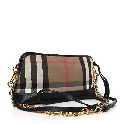 Burberry Derby House Check Abingdon Convertible Clutch Black 3 of 8