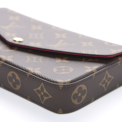 Louis Vuitton Monogram Pochette Felicie Chain Wallet Fuchsia 7 of 8