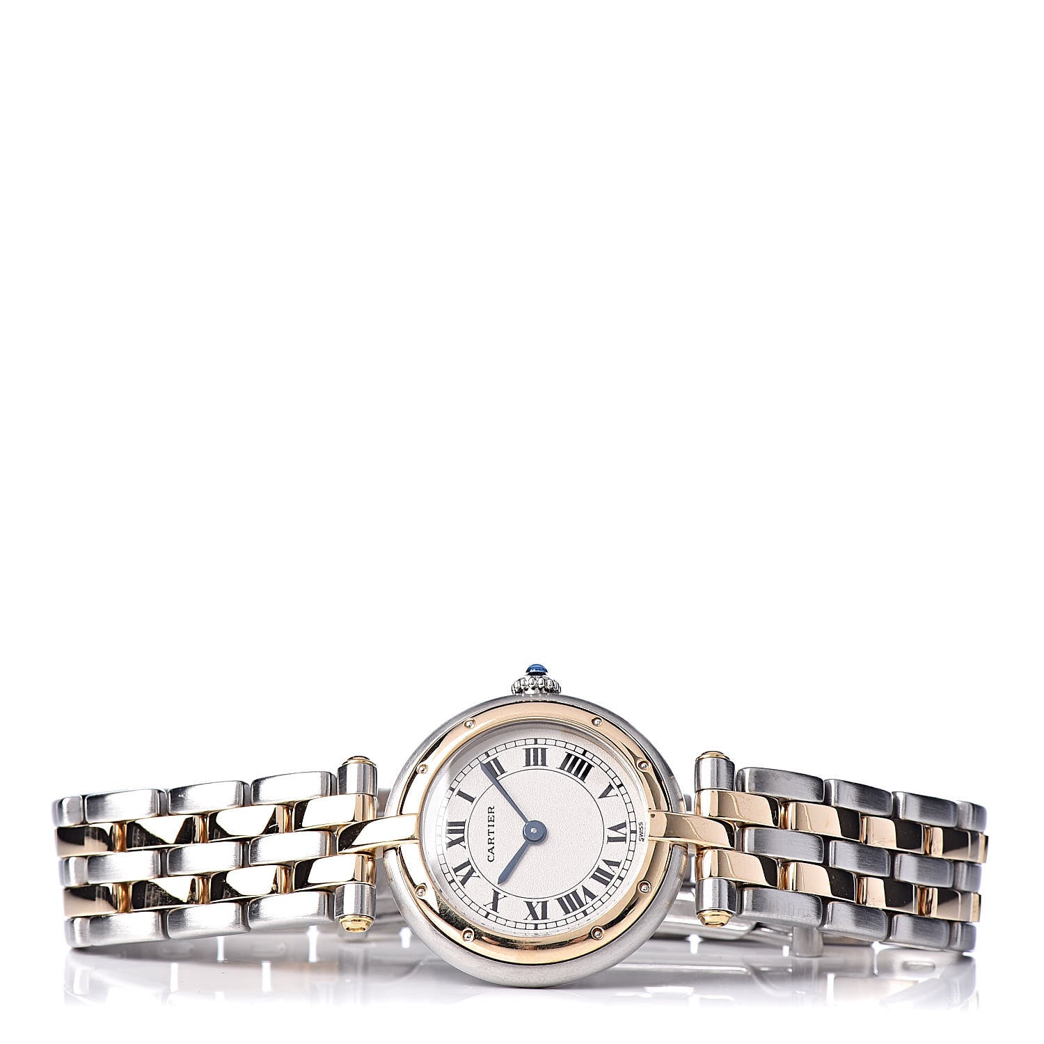 Cartier Stainless Steel 18K Yellow Gold 22mm Panthere Round Quartz Watch 3 of 6