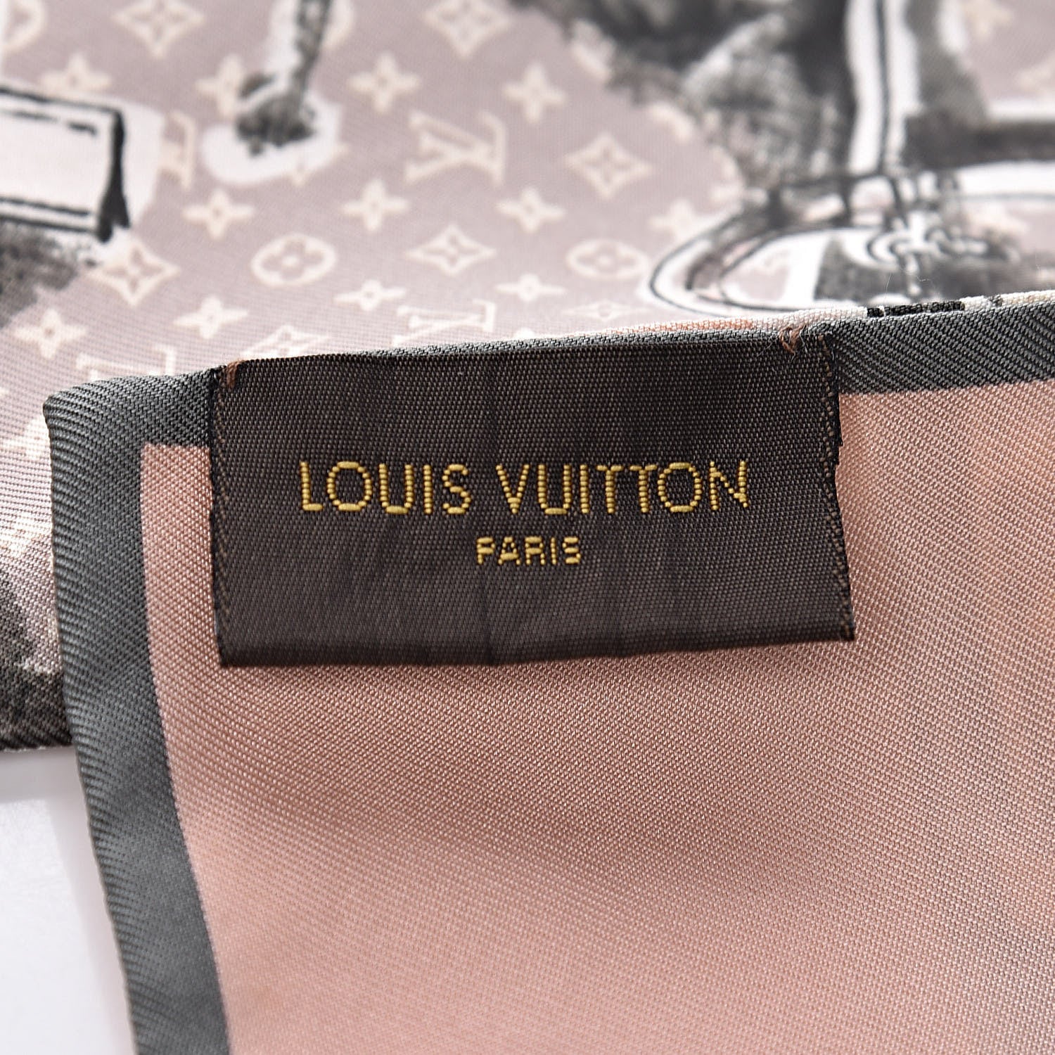 Louis Vuitton Silk Monogram Trunks Bandeau Rose Poudre 3 of 4