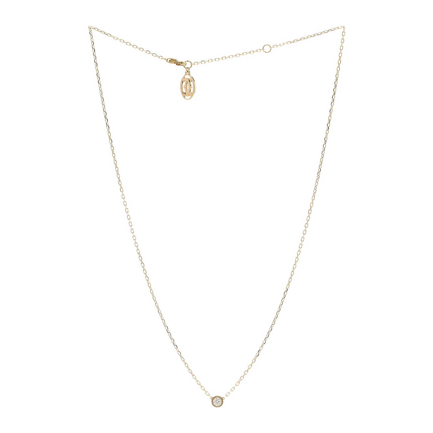 18K Yellow Gold Diamond SM D'Amour Pendant Necklace