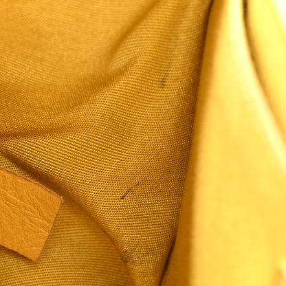 Chanel Calfskin Chevron Embroidered Medium Flap Yellow 12 of 27