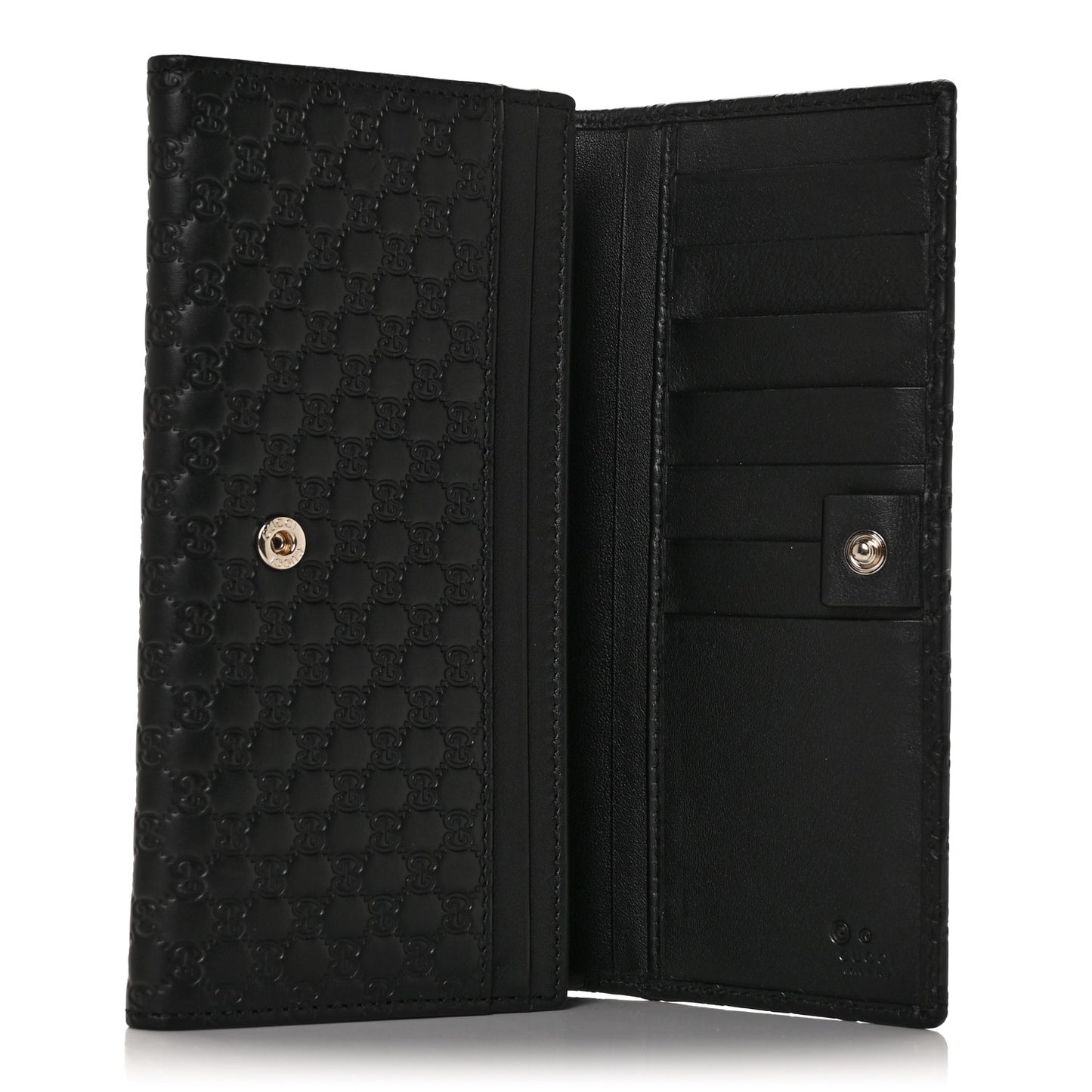 Soft Microguccissima Continental Wallet Black