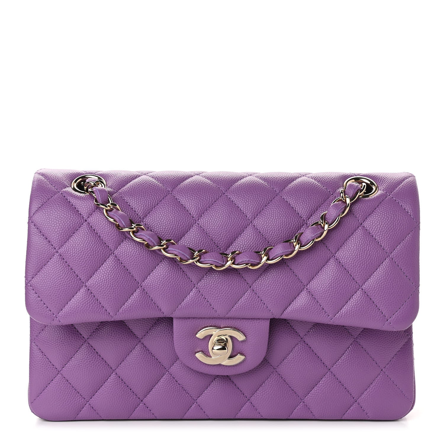 Chanel Caviar Quilted Small Double Flap Purple 1 of 10