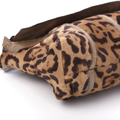 Valentino Garavani Calf Hair Leopard Print Bow Shoulder Bag Brown 6 of 9
