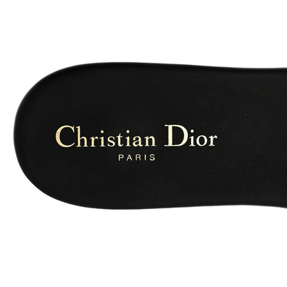 Christian Dior Canvas Embroidered Dway Mules Slide Sandals 41 Black 7 of 9