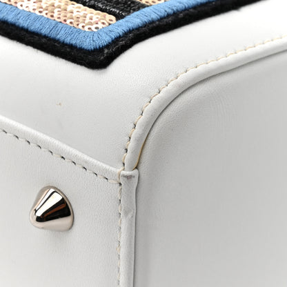 Christian Dior Calfskin Patch Embellished Medium Lady Dior White 9 of 14