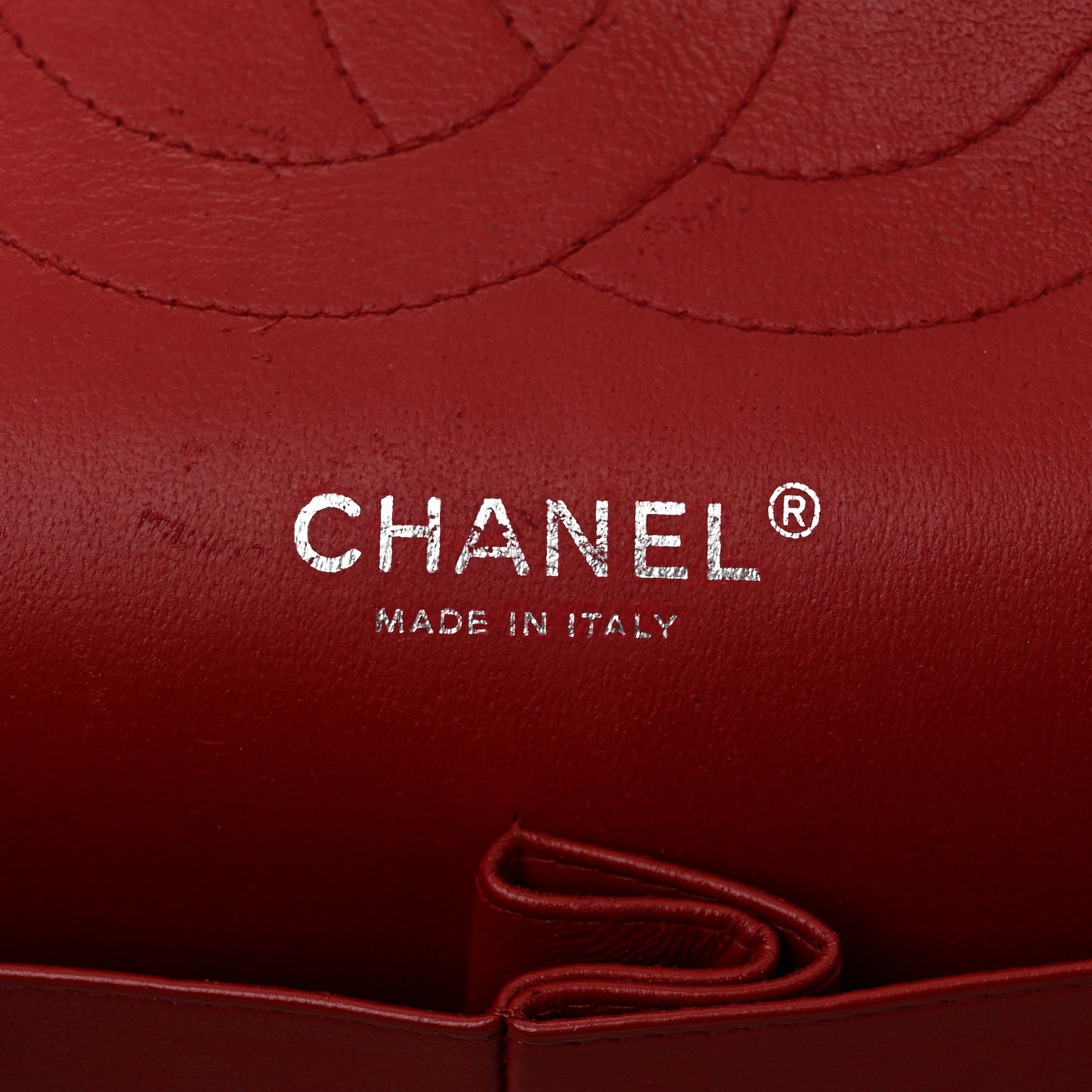 Caviar Quilted Jumbo Double Flap Dark Red