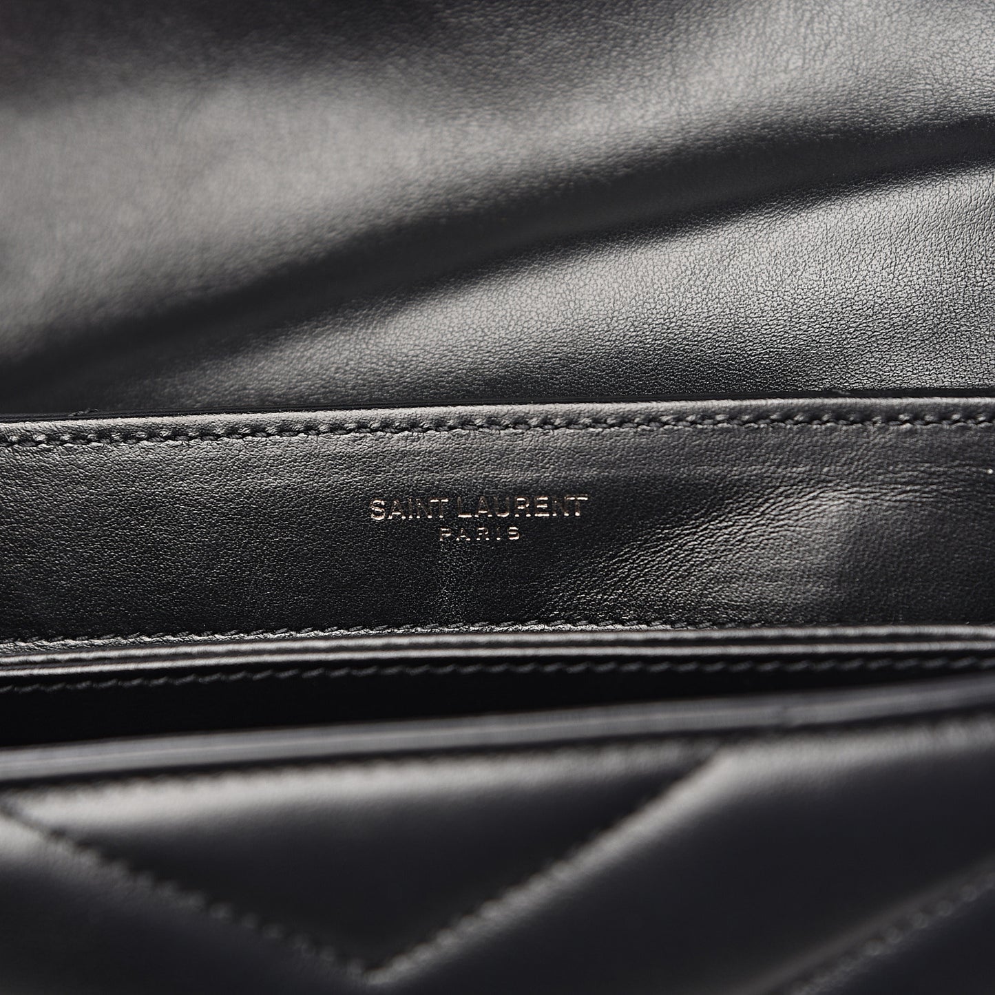 Calfskin Y Quilted Monogram Toy Loulou Crossbody Bag Black