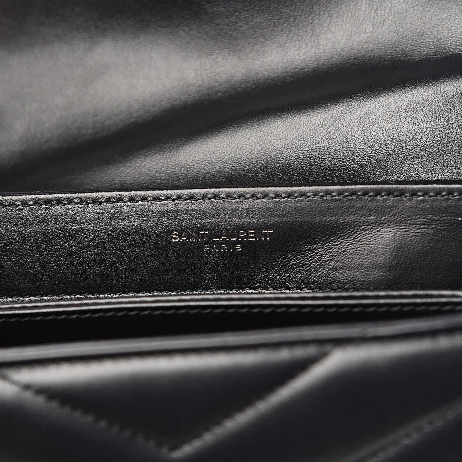 Saint Laurent Calfskin Y Quilted Monogram Toy Loulou Crossbody Bag Black 6 of 12
