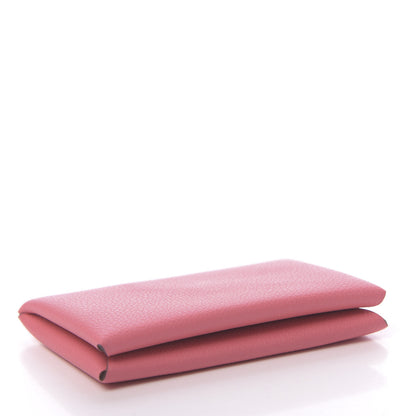 Hermes Evercolor Calvi Card Case Rose Azalee 4 of 7