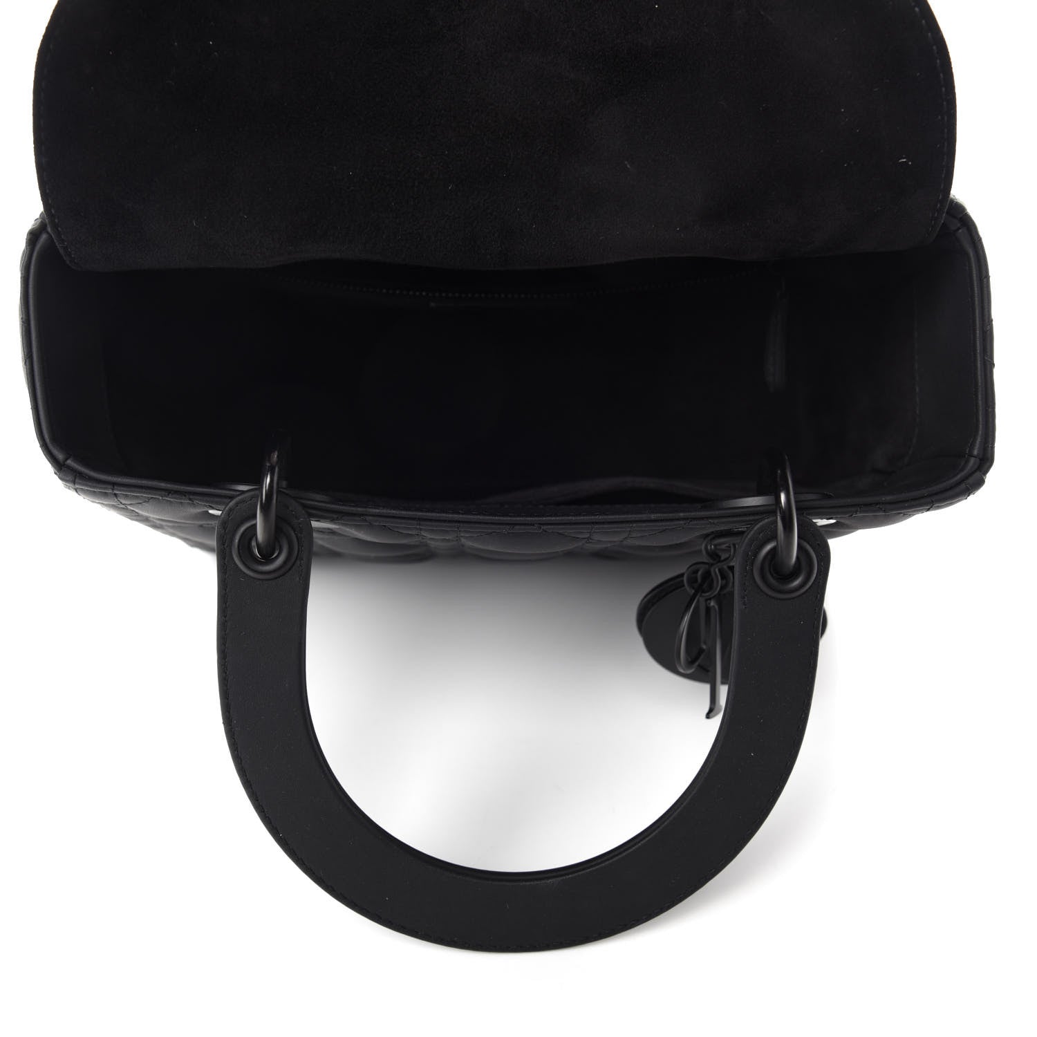 Christian Dior Ultra Matte Calfskin Cannage Medium Lady Dior Black 5 of 11