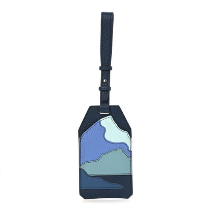 Hermes Togo Swift Taurillon Clemence Endless Road Luggage Tag Bleu De Prusse 1 of 6