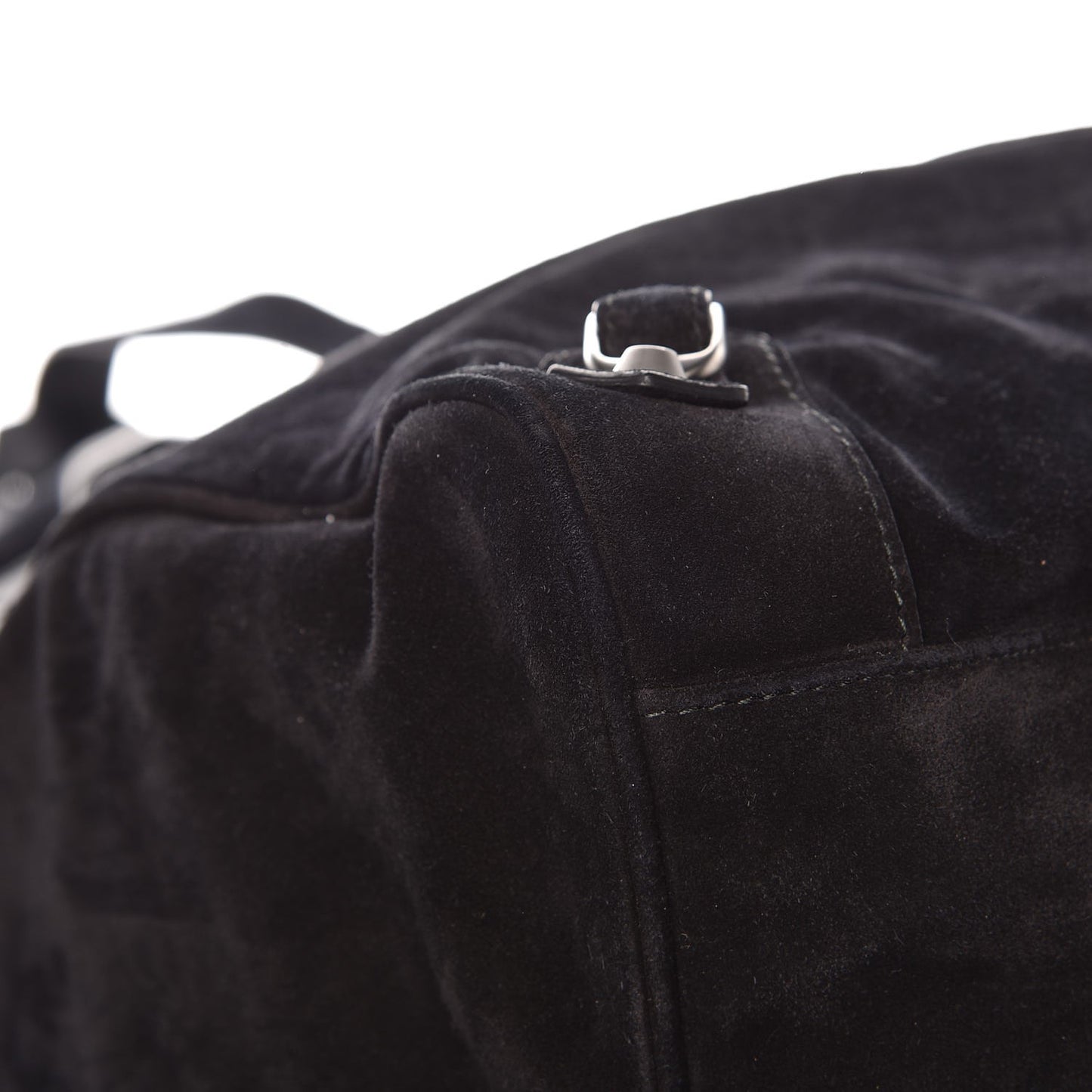 Baby Daim Suede Classic Silver Hardware Velo Black