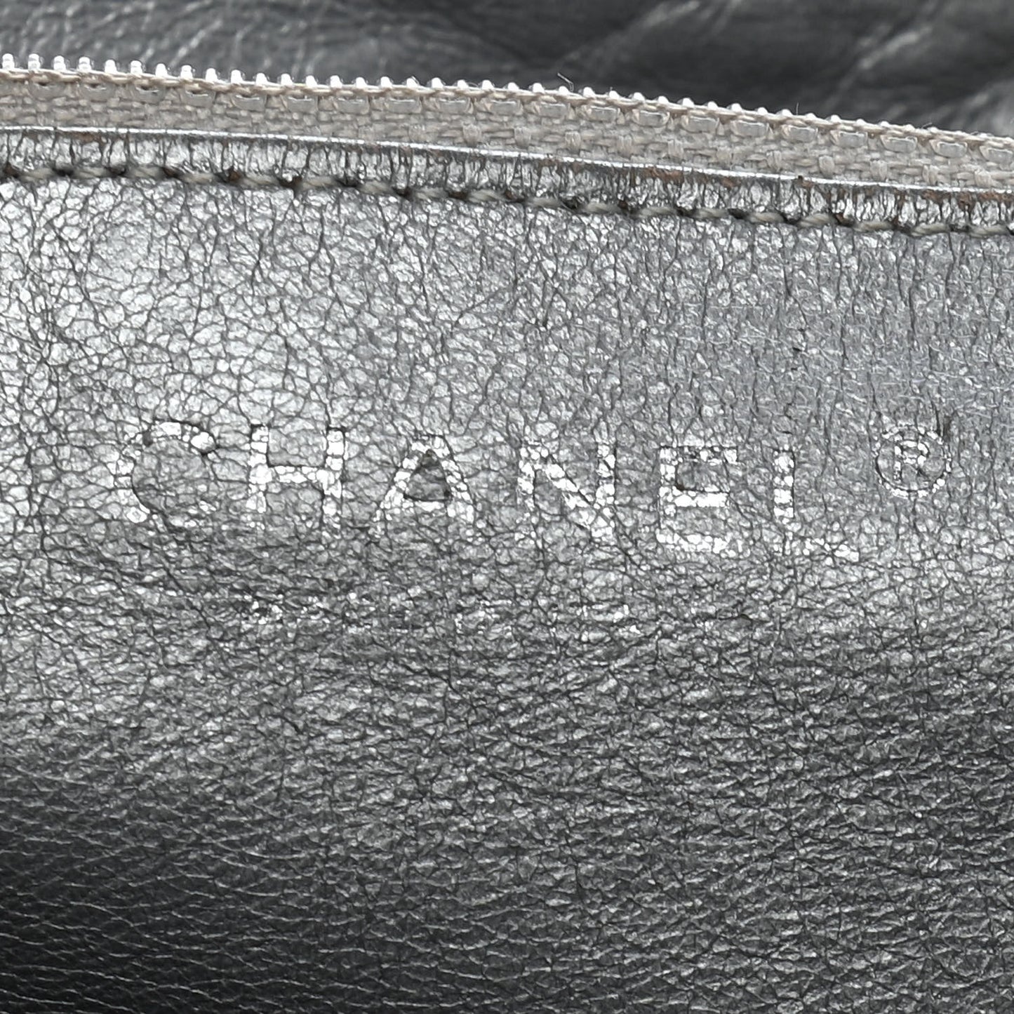 Glazed Caviar East West Modern Chain Tote Black