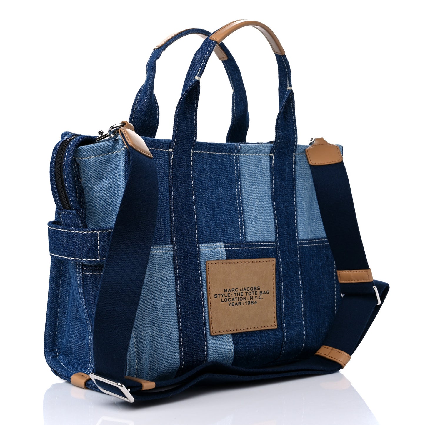 Denim Canvas Medium Tote Bag Blue