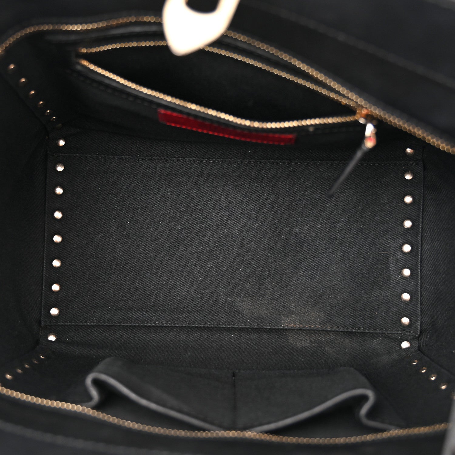 Valentino Garavani Vitello Small Rockstud Double Handle Tote Black 5 of 9