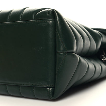 Saint Laurent Calfskin Y Quilted Monogram Medium Loulou Chain Satchel Olive 11 of 12