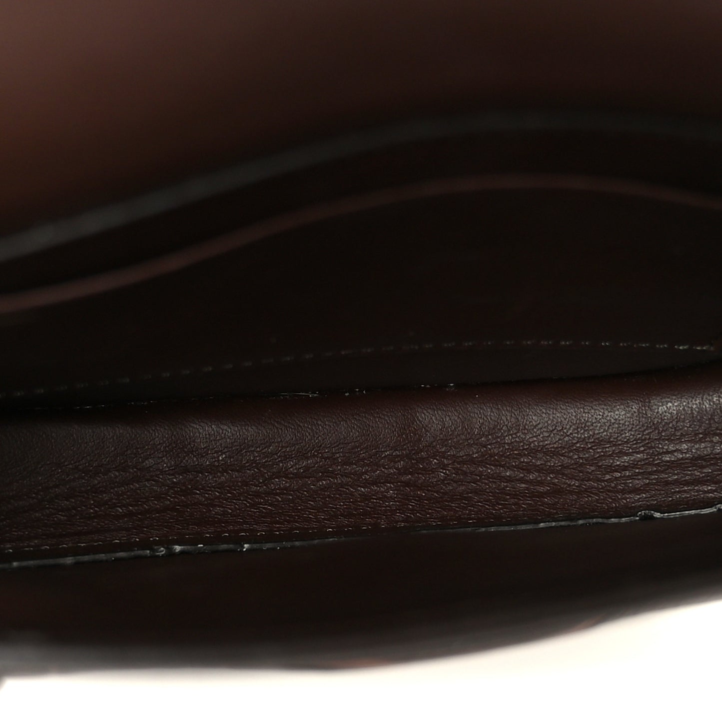 Crocodile Embossed Calfskin Mini Symmetrical Bag Brown