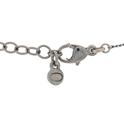 Chanel Iridescent Enamel Bead Pearl CC Drop Necklace Black Silver 4 of 4