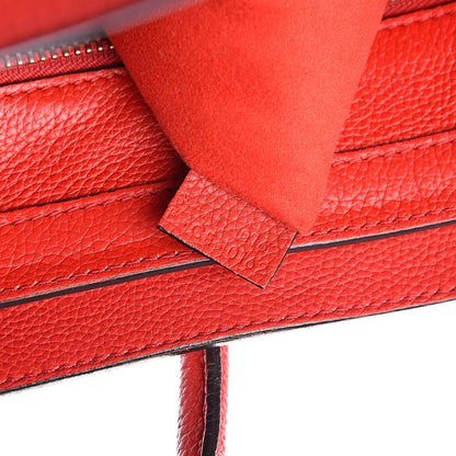 Celine Drummed Calfskin Micro Luggage Red 7 of 19