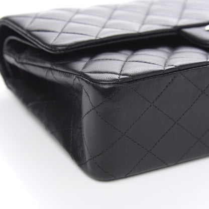 Chanel Lambskin Quilted Medium Double Flap Black 10 of 17