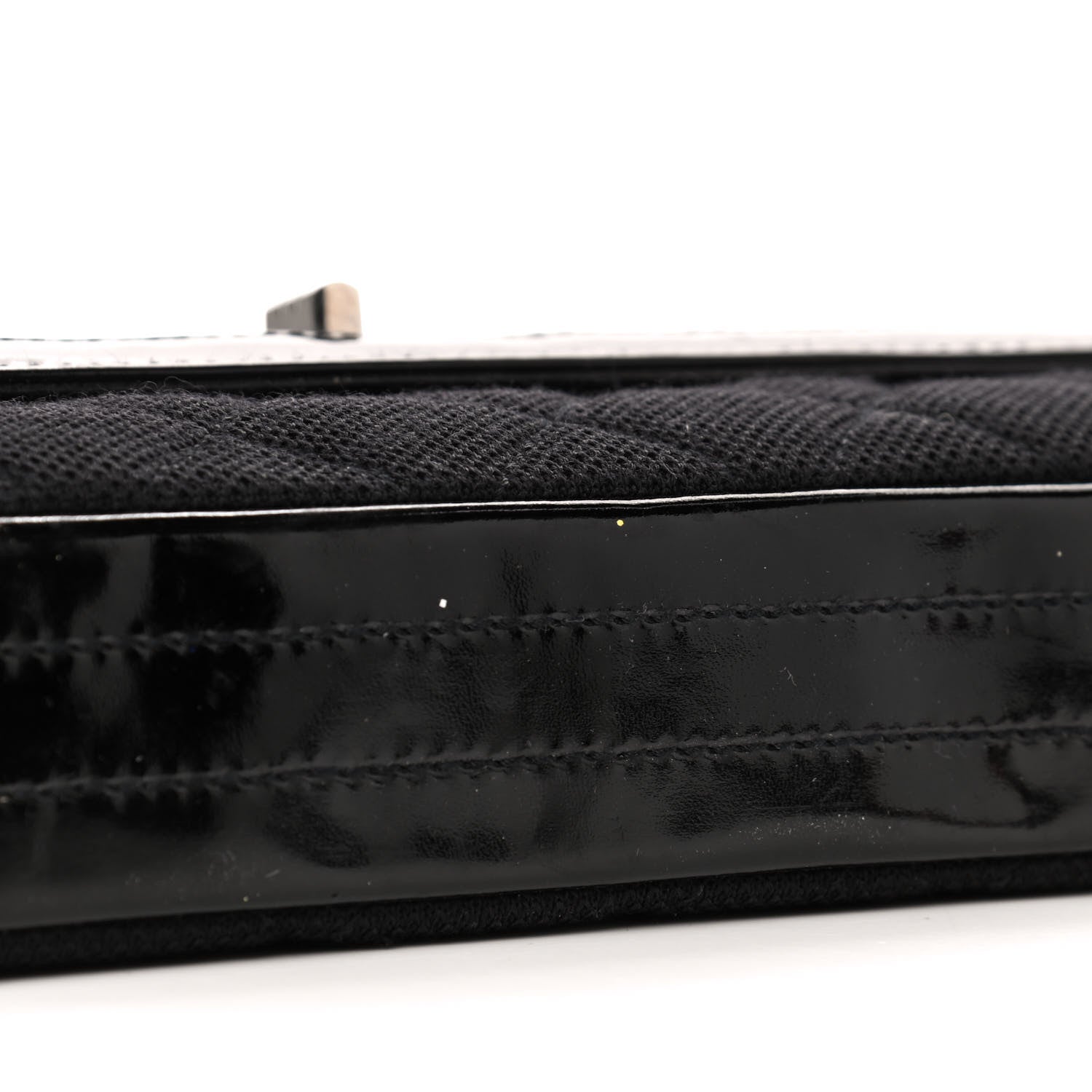 Chanel Jersey Patent Quilted 2.55 Reissue East West Flap Black 5 of 5