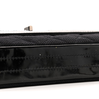 Chanel Jersey Patent Quilted 2.55 Reissue East West Flap Black 5 of 5