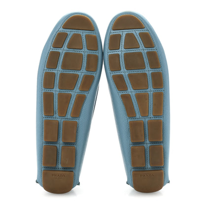 Prada Saffiano Logo Womens Loafers 39 Turchese 6 of 11