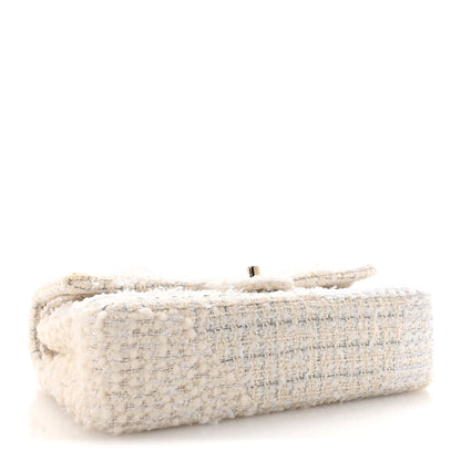 Chanel Tweed Patchwork Medium Double Flap White 4 of 10