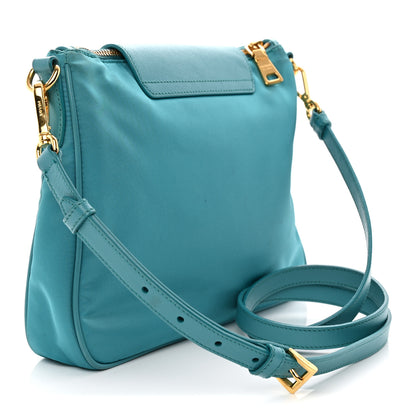 Prada Tessuto Nylon Saffiano Crossbody Bag Turchese 3 of 10