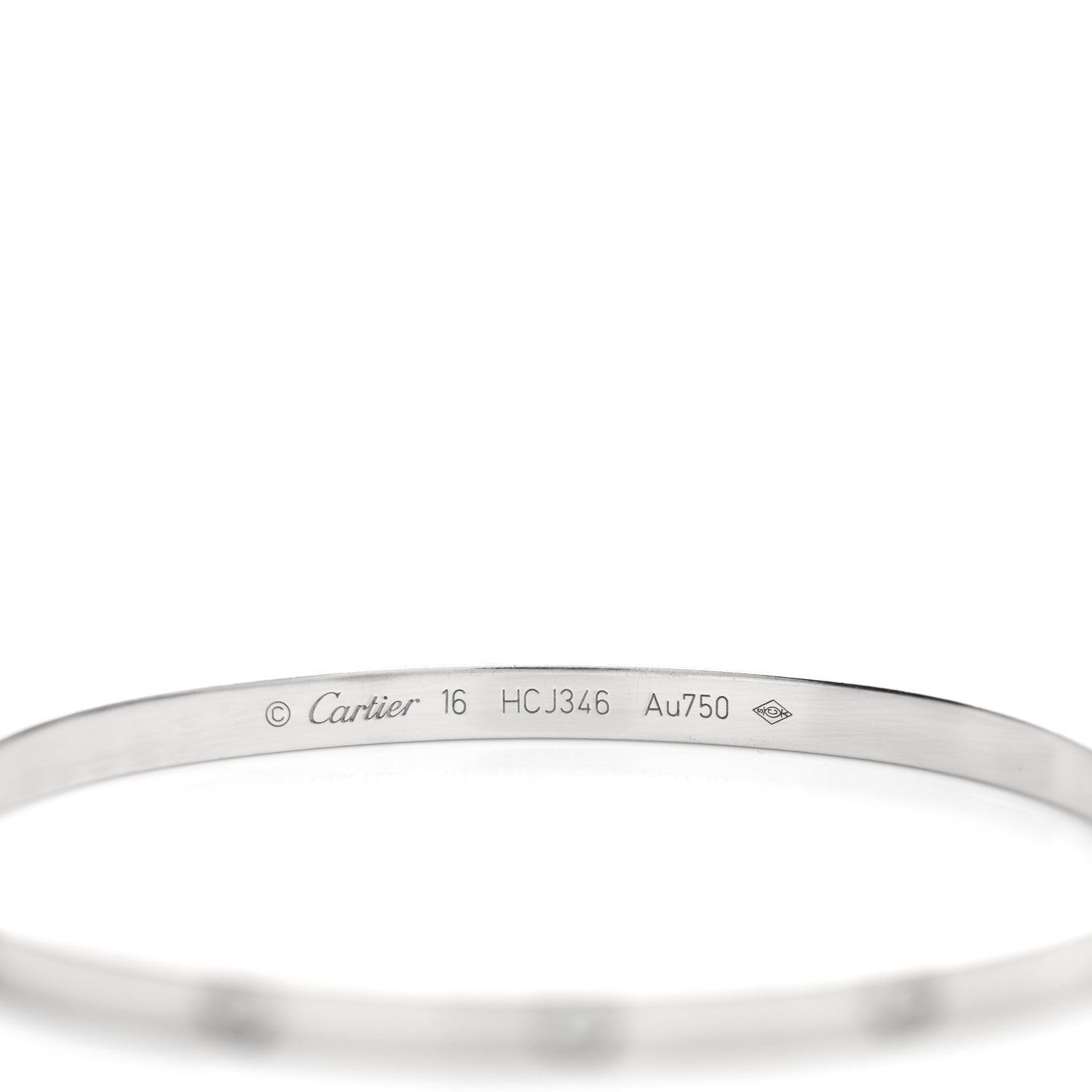 Cartier 18K White Gold 10 Diamond Small LOVE Bracelet 16 4 of 5