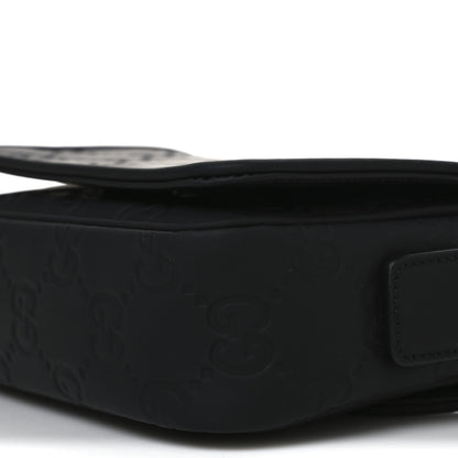 Gucci Rubber Effect Calfskin GG Mini Messenger Bag Black 10 of 10