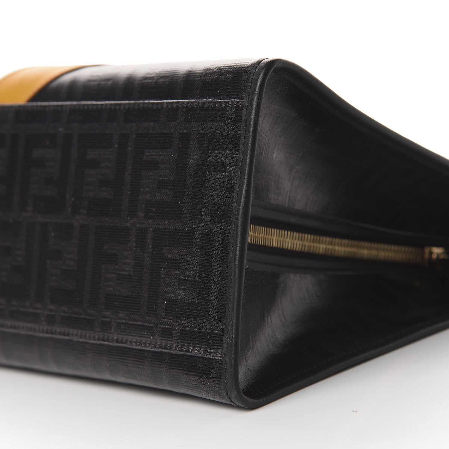 Fendi X FILA Glazed Fabric FF 1974 Mania Medium Peekaboo Defender Cover Black White 10 of 11