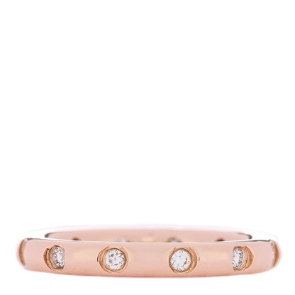 Tiffany 18K Rose Gold Diamond Stacking Band Ring 50 5.5 3 of 4