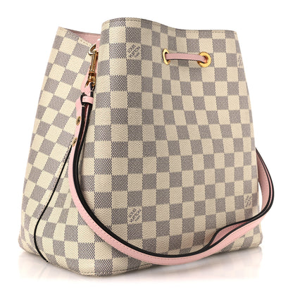 Louis Vuitton Damier Azur Neonoe MM Eau De Rose 2 of 9