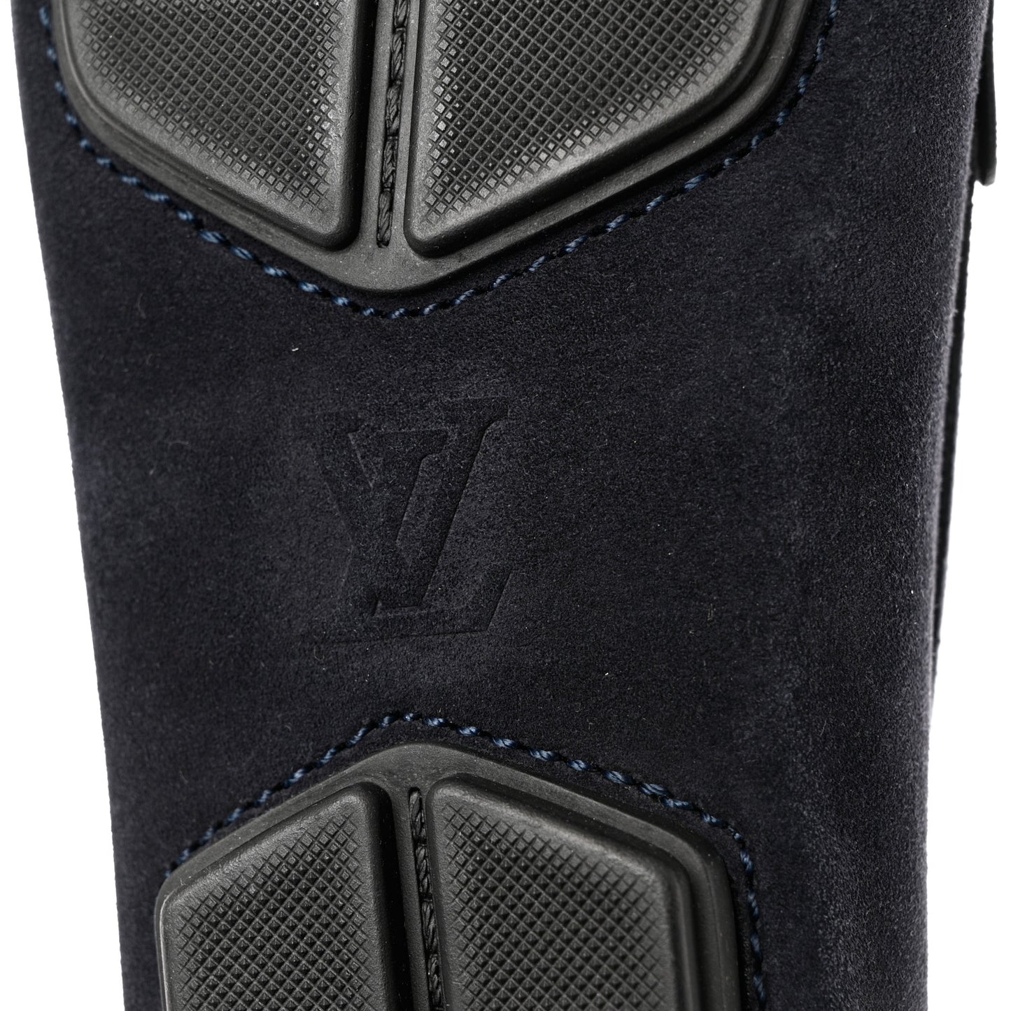 Suede Racetrack Moccasin Loafers 9 Marine