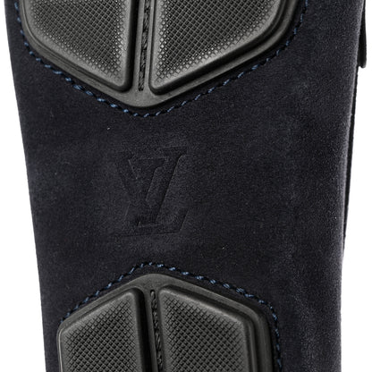 Louis Vuitton Suede Racetrack Moccasin Loafers 9 Marine 7 of 9