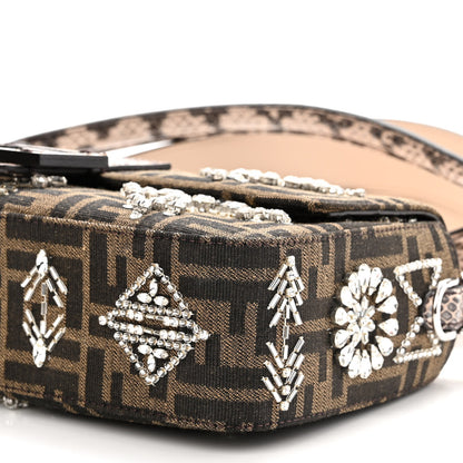 Fendi Re-Edition Elaphe Fabric Jacquard FF 1974 Embroidered Baguette Multicolor 9 of 9