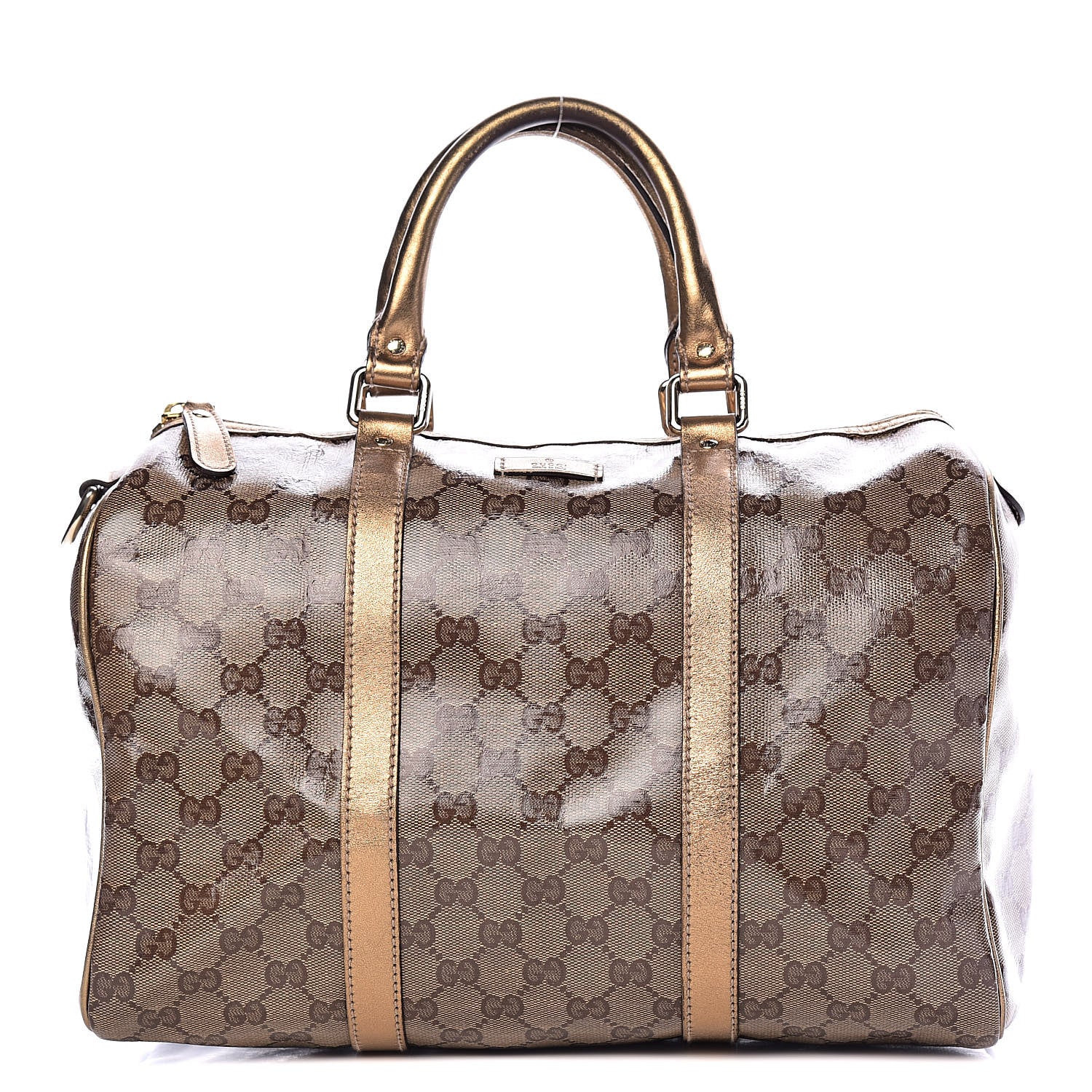Gucci Crystal Monogram Medium Joy Boston Gold 1 of 15