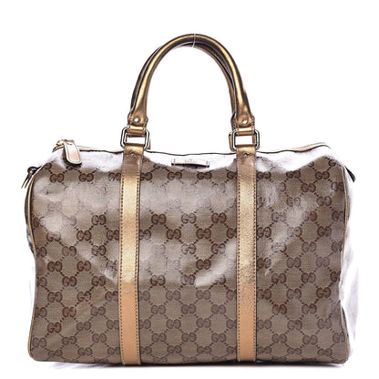 Gucci Crystal Monogram Medium Joy Boston Gold 1 of 15