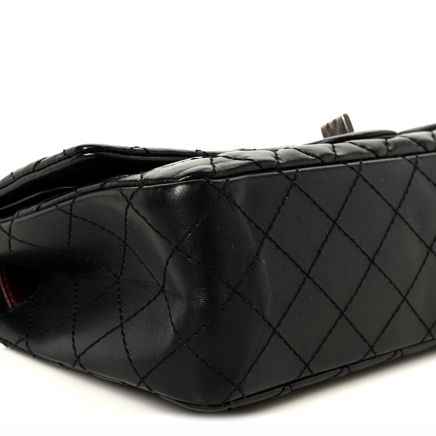 Aged Calfskin Quilted 2.55 Reissue 225 Flap Black