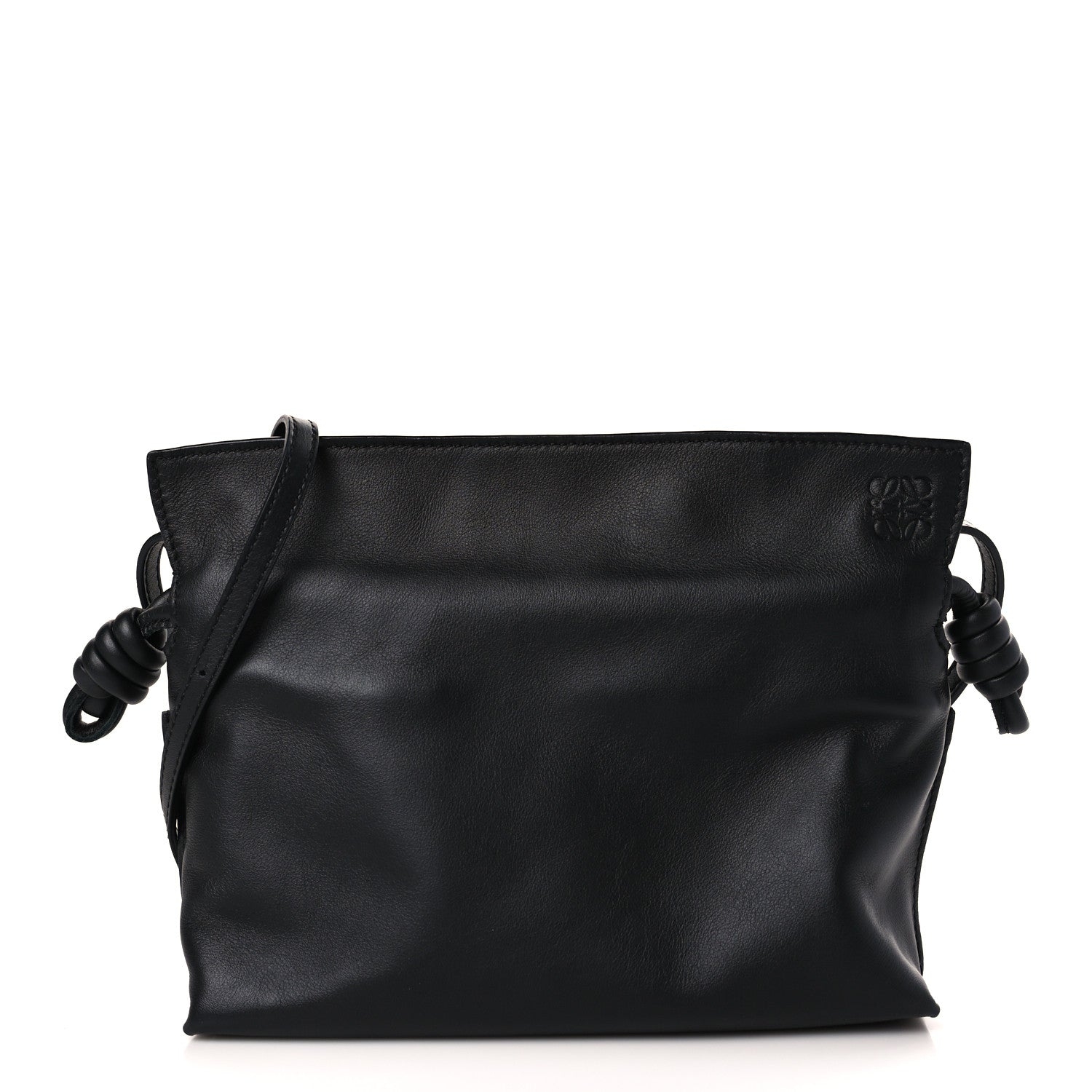 Loewe Calfskin Mini Flamenco Knot Clutch Black 1 of 10