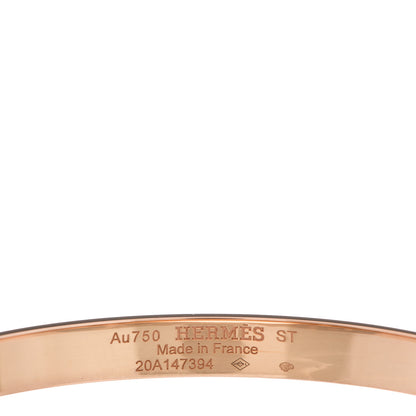 Hermes 18K Rose Gold PM Collier De Chien Bracelet ST 3 of 4