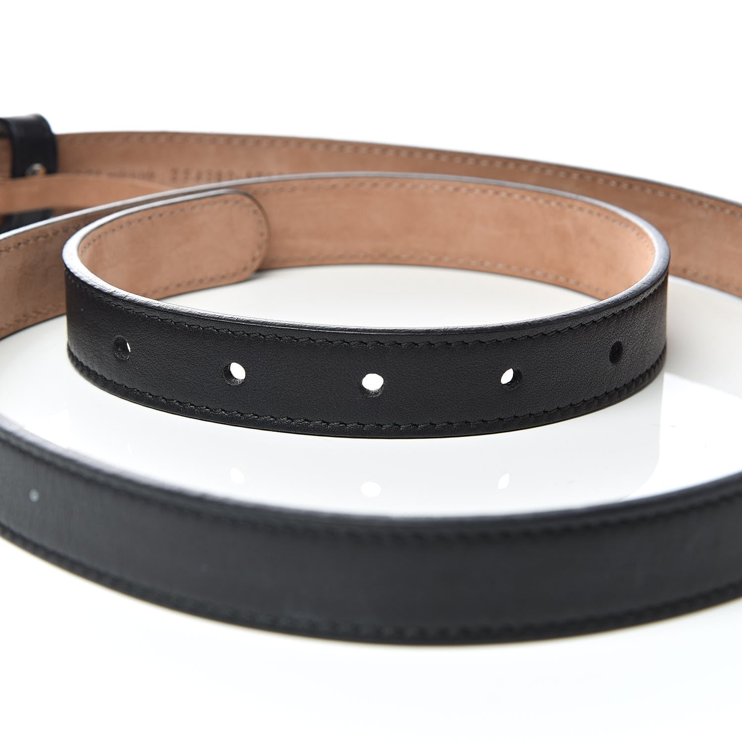 Gucci Calfskin Crystal Interlocking G Belt 95 38 Black 4 of 7