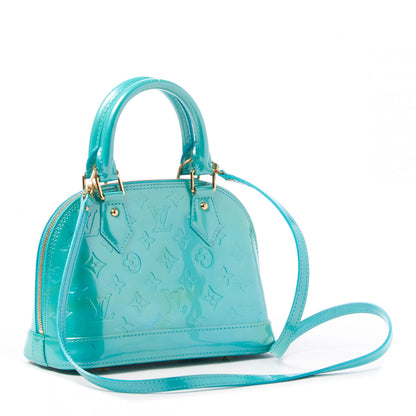 Louis Vuitton Vernis Alma BB Blue Lagon 2 of 9