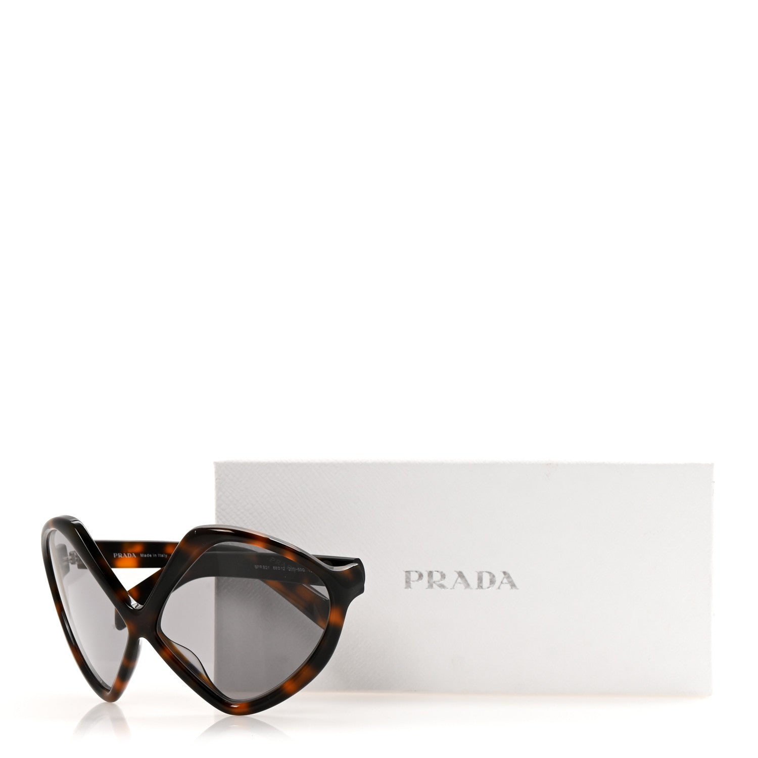 Prada Acetate Shield Sunglasses SPR B21 Tortoise 8 of 8