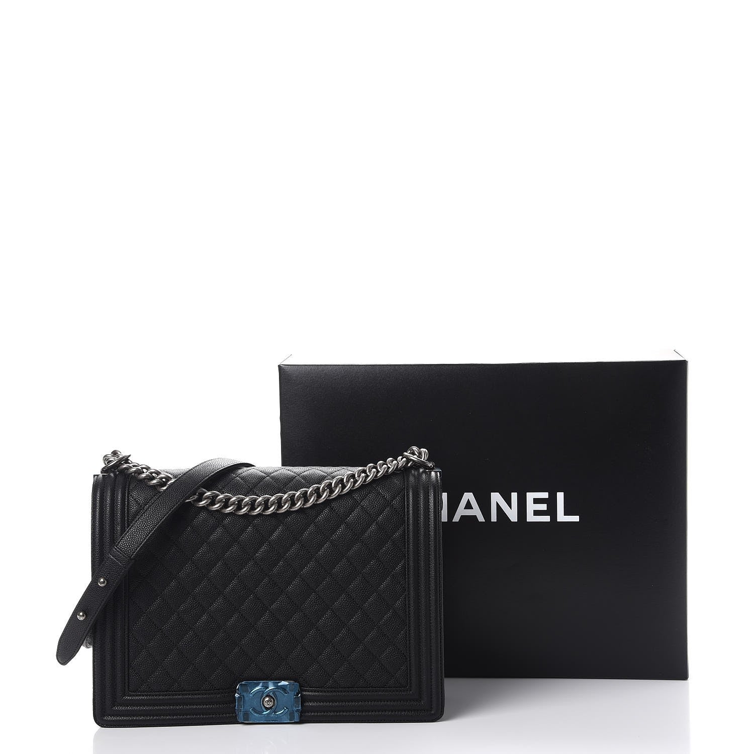 Chanel Caviar Quilted Large Boy Flap Black 8 of 8
