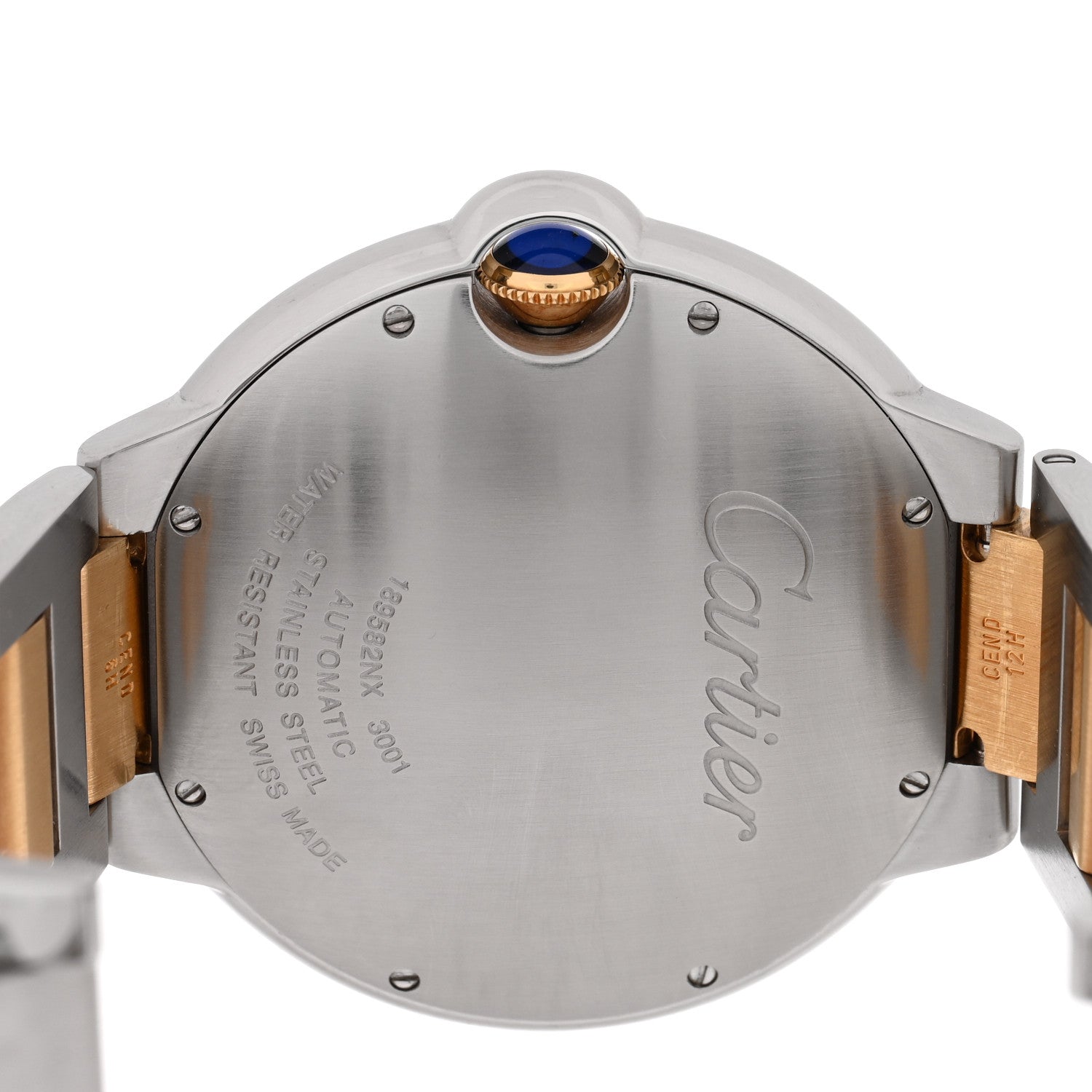 Cartier Stainless Steel 18K Yellow Gold 42mm Ballon Bleu De Cartier Automatic Watch 4 of 4
