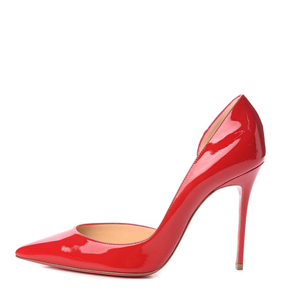 Christian Louboutin Patent Iriza 100 Pumps 37.5 Red 1 of 8